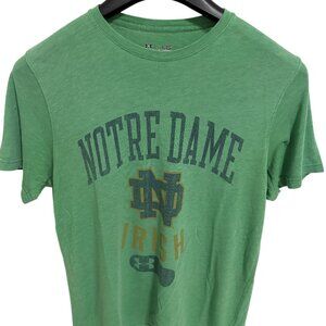 Notre Dame Fighting Irish Shirt Mens Size Large Under Armour Green